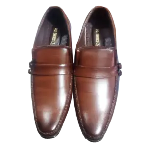 PG Shoes Men’s Brown Formal Loafers – Premium Slip-On Office & Wedding Dress Shoes